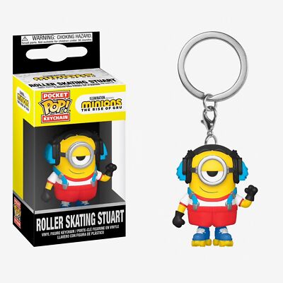 FUNKO POP! Portachiavi MINIONS Roller Skating Stuart In box 5cm In espo da 12PZ..x12